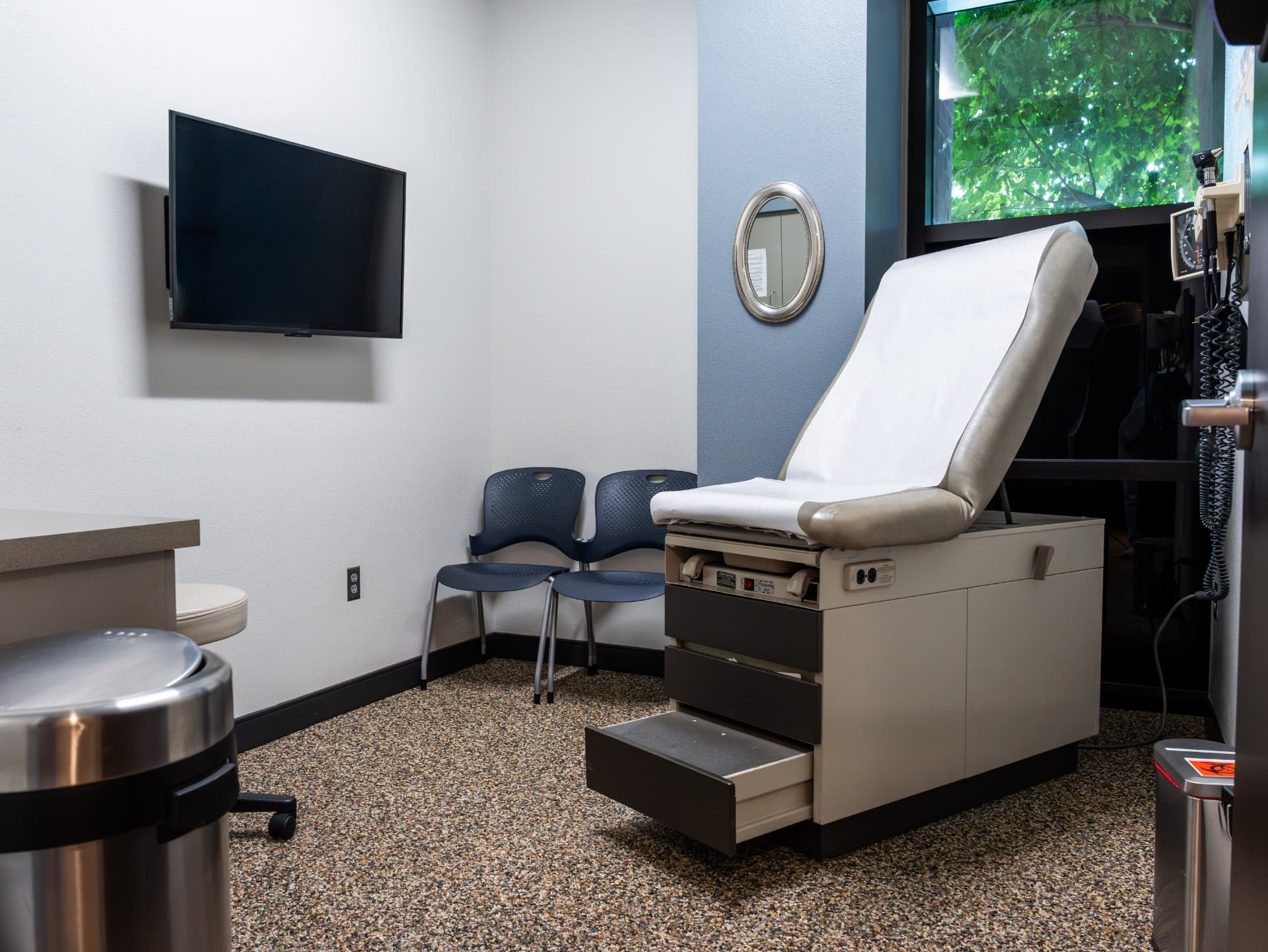 Patient exam room at First Health Medical Center in Fresno